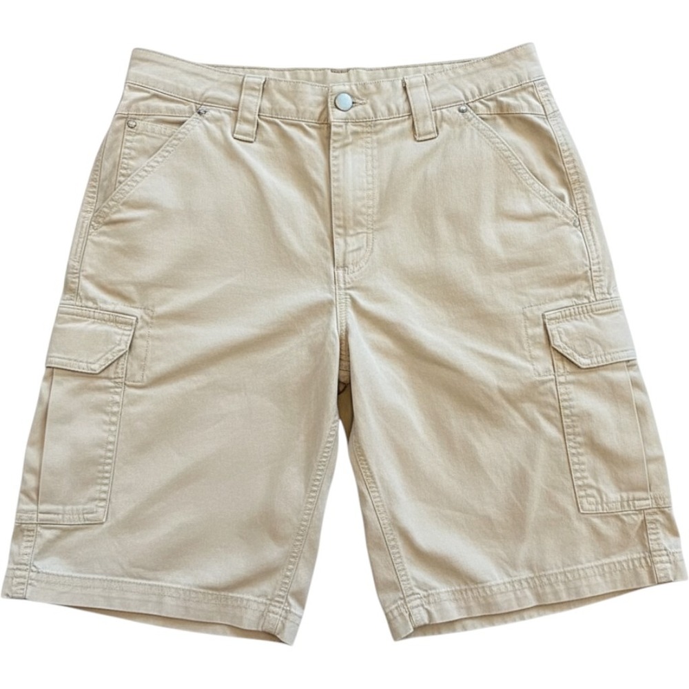 CQR Mens Tactical Cargo Shorts Khaki Tan Stretch Utility Hiking Shorts 32W 12L